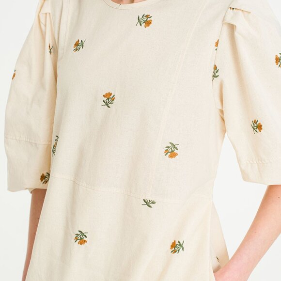 Embroidered Floral Dress, Ivory - Picture 7 of 10